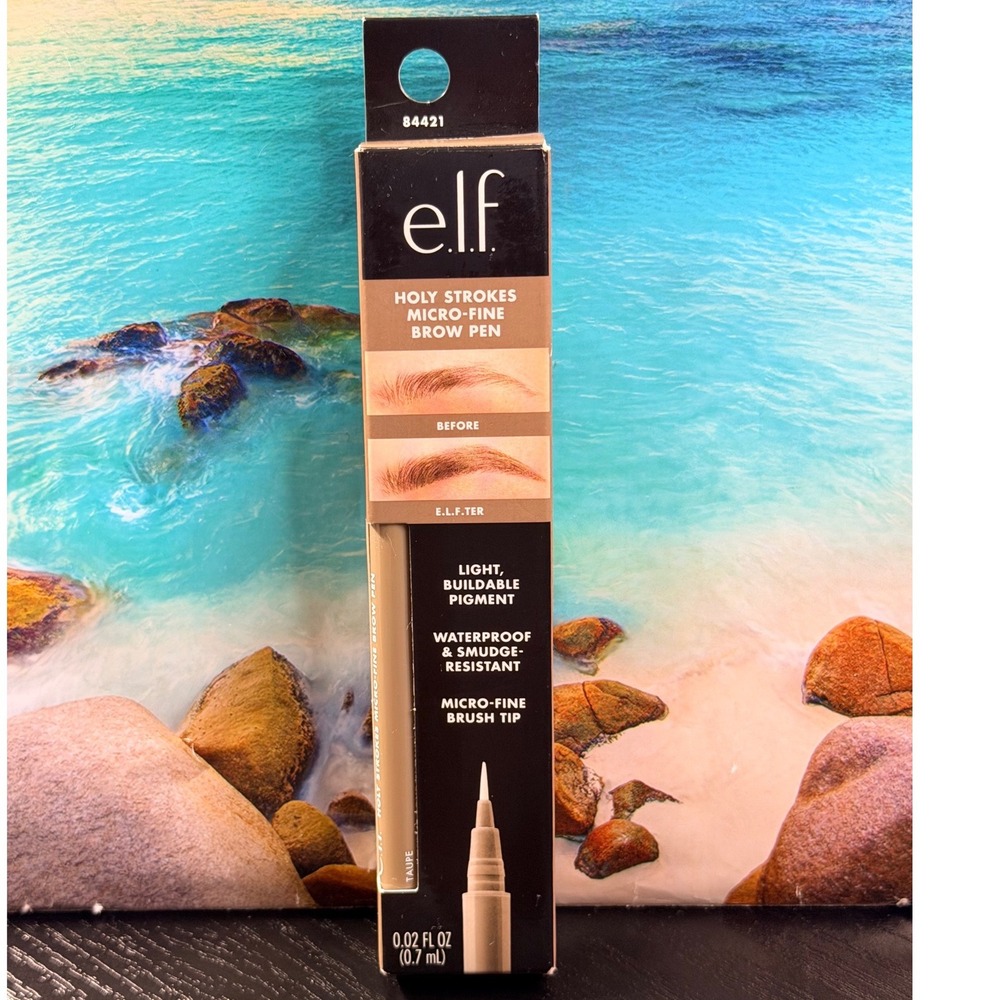ELF Holy Strokes Micro-Fine Brow Pen Taupe 84421 Waterproof Smudge-Resistant New